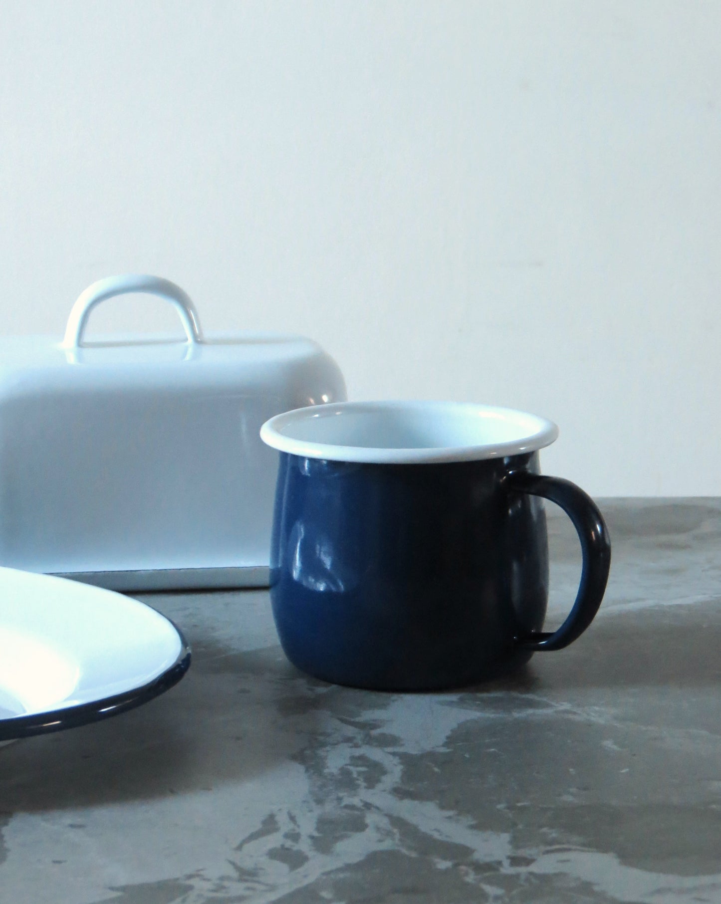 Navy Blue Enamel mug